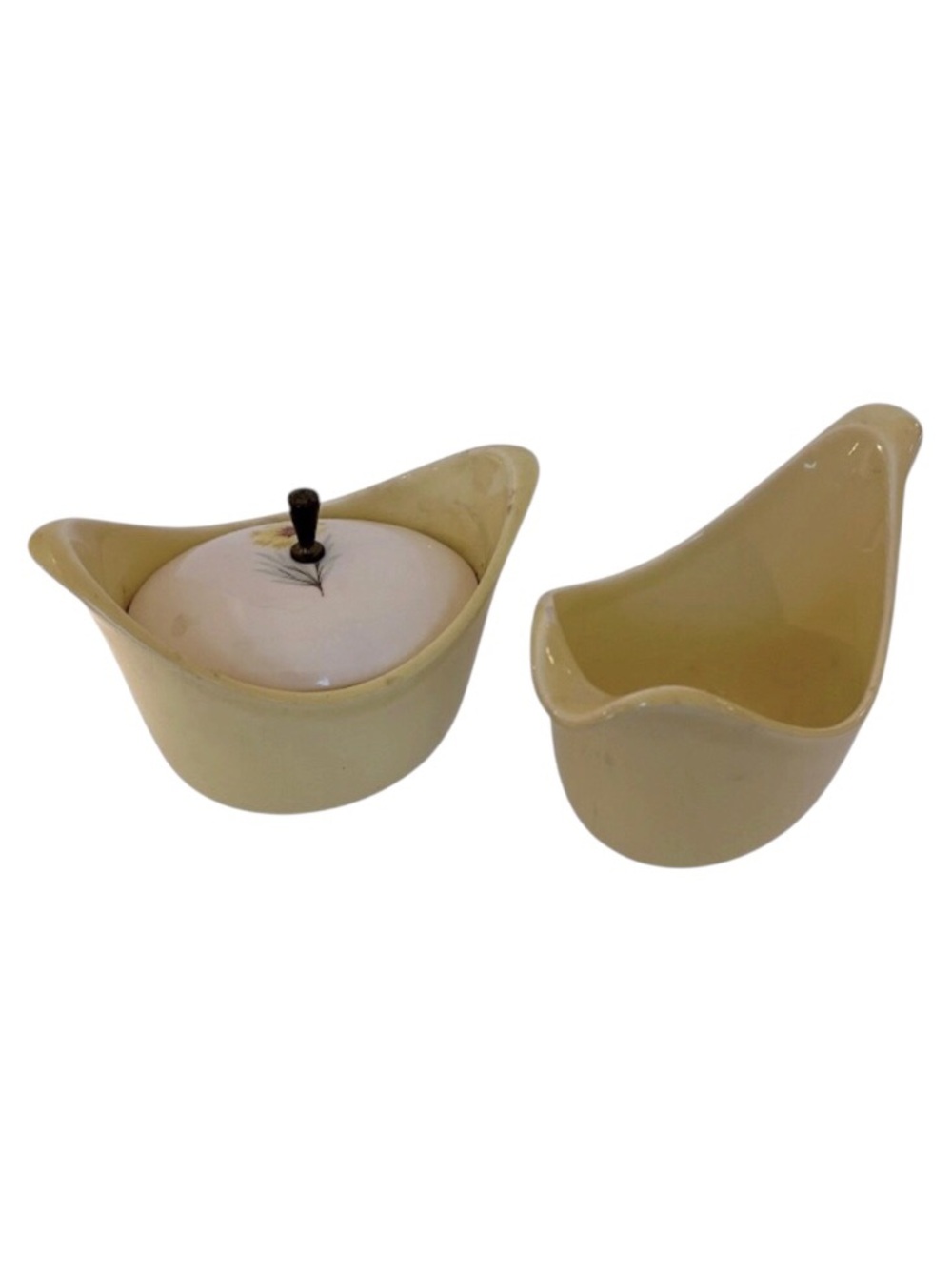 Vintage Taylor,Smith Taylor Ever Yours Creamer and Sugar. Golden Button